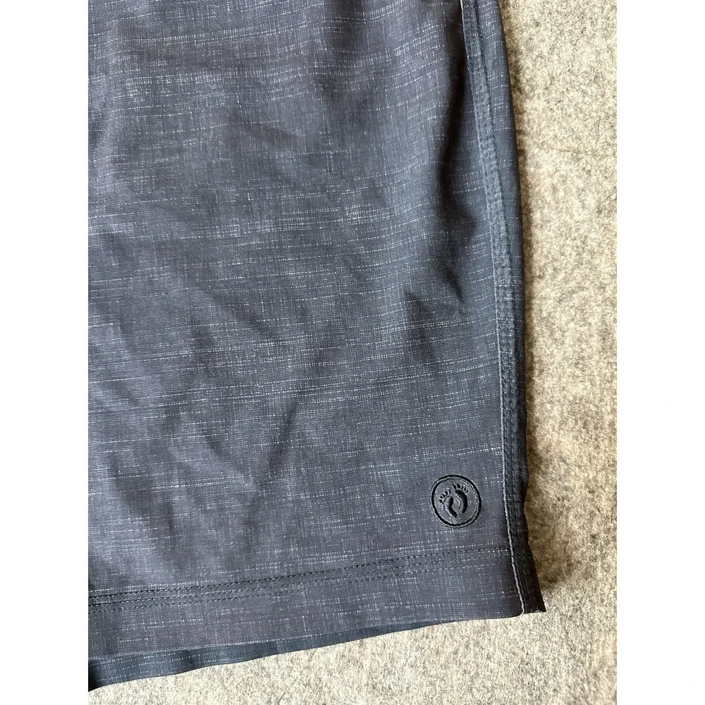 HANG TEN Shorts Mens 40 Blue Button Zip Drawstring Pockets Hybrid Casual Travel